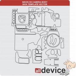 NIKON D5 CAMERA BODY SKIN TEMPLATE VECTOR