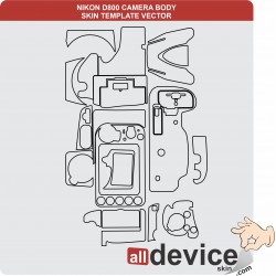 NIKON D800 CAMERA BODY SKIN TEMPLATE VECTOR