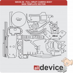 NIKON Z6 - FULL WRAP CAMERA BODY SKIN TEMPLATE VECTOR