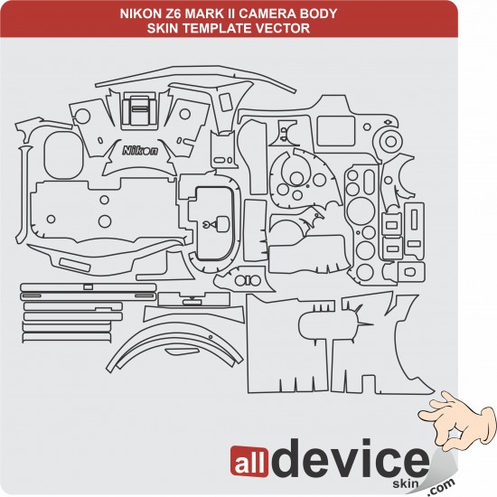 NIKON Z6 MARK II CAMERA BODY SKIN TEMPLATE VECTOR