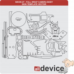 NIKON Z7 - FULL WRAP CAMERA BODY SKIN TEMPLATE VECTOR