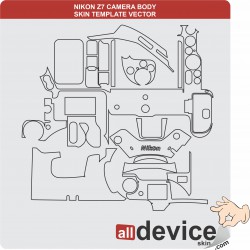 NIKON Z7 CAMERA BODY SKIN TEMPLATE VECTOR