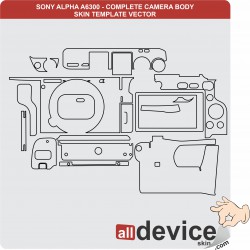 SONY ALPHA A6300 - COMPLETE CAMERA BODY SKIN TEMPLATE VECTOR