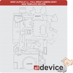 SONY ALPHA A7 II - FULL WRAP CAMERA BODY SKIN TEMPLATE VECTOR