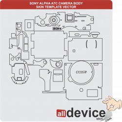 SONY ALPHA A7C CAMERA BODY SKIN TEMPLATE VECTOR