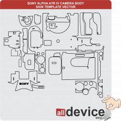 SONY ALPHA A7R IV CAMERA BODY SKIN TEMPLATE VECTOR