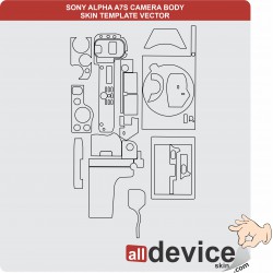 SONY ALPHA A7S CAMERA BODY SKIN TEMPLATE VECTOR