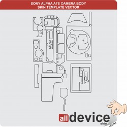 SONY ALPHA A7S CAMERA BODY SKIN TEMPLATE VECTOR