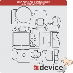 SONY ALPHA A99 II CAMERA BODY SKIN TEMPLATE VECTOR