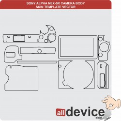 SONY ALPHA NEX-5R CAMERA BODY SKIN TEMPLATE VECTOR