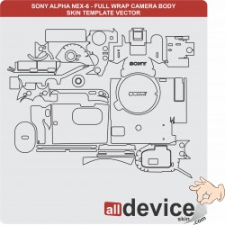 SONY ALPHA NEX-6 - FULL WRAP CAMERA BODY SKIN TEMPLATE VECTOR