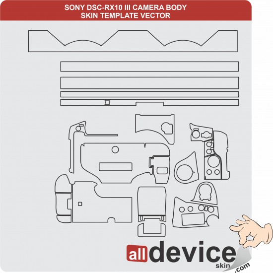 SONY DSC-RX10 III CAMERA BODY SKIN TEMPLATE VECTOR