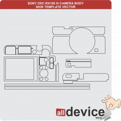 SONY DSC-RX100 III CAMERA BODY SKIN TEMPLATE VECTOR