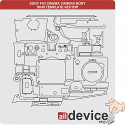 SONY FX3 CINEMA CAMERA BODY SKIN TEMPLATE VECTOR