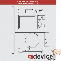 SONY WX500 CAMERA BODY SKIN TEMPLATE VECTOR